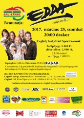 Edda koncert Cegléd plakát