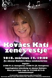Kovács Kati zenés est Abony plakát