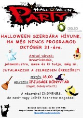 Halloween Party Cegléd plakát