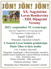 XX. Nagykőrösi Lovas rendezvény és XIII. Díjugrató verseny Nagykőrös plakát