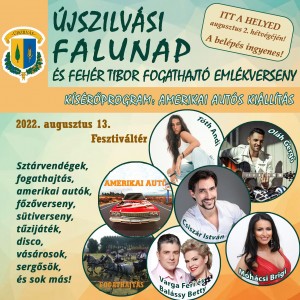 Újszilvási falunap és Fehér Tibor fogathajtó emlékverseny Újszilvás plakát