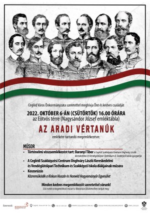 Arad vértanúk - Megemlékezés Cegléd plakát