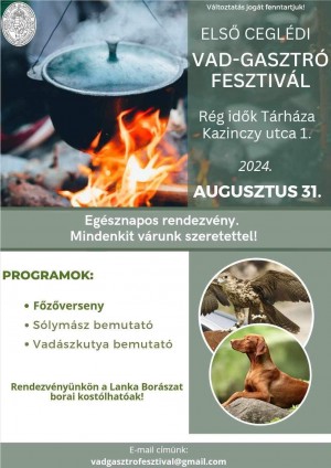 I. Ceglédi Vad-Gasztró Fesztivál Cegléd plakát