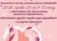 Anyák napi kézműves foglalkozás