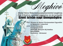 Ünnepeljük együtt Szent István napját Abonyban