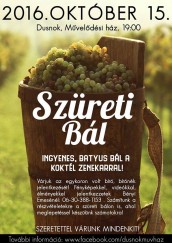 Szüreti Bál Dusnok plakát