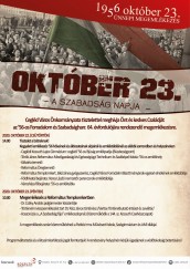 Az 1956-os forradalom és szabadságharc 64. évfordulója Cegléd plakát