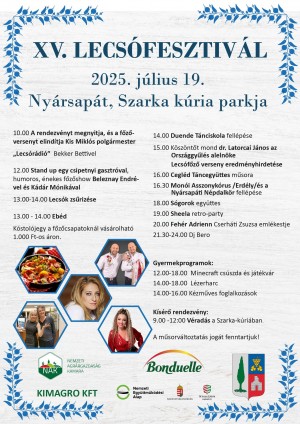 XVI. Lecsófesztivál Nyársapát plakát