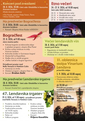 Koncert pod zvezdami Lendava plakát