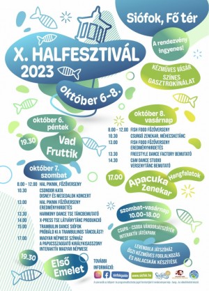 X. Halfesztivál Siófok plakát