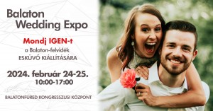 Balaton Wedding Expo – esküvő kiállítás <br>2024. február 24-25. Balatonfüred plakát