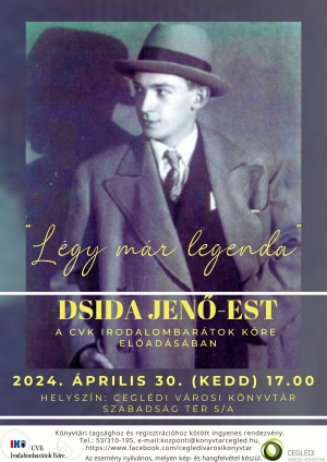 Dsida Jenő-est Cegléd plakát