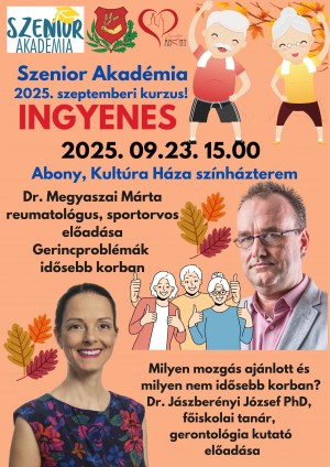 Szenior Akadémia Abony plakát