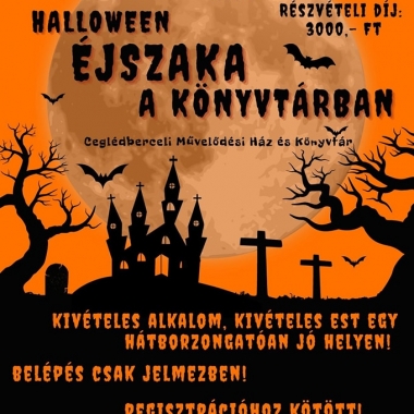 Halloween éjszaka a könyvtárban Ceglédbercel