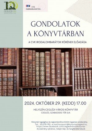 Gondolatok a Könyvtárban Cegléd plakát