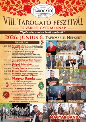 VIII. Tárogató Fesztivál és Városi Gyermeknap Tápiószele plakát