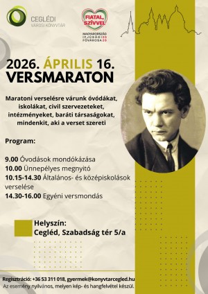 Versmaraton Cegléd plakát