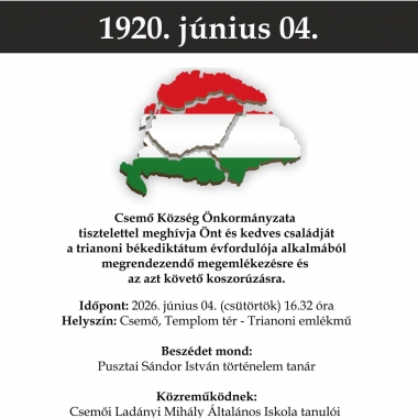 Trianoni megemlékezés Csemő
