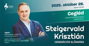 Steigervald Krisztián előadása Cegléd plakát