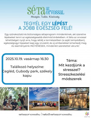 Séta az orvossal Cegléd plakát