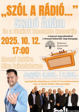 ,,Szól a rádió..." Abony plakát