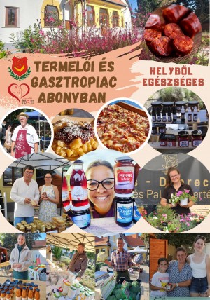 III. Abonyi termelői és gasztropiac Abony plakát