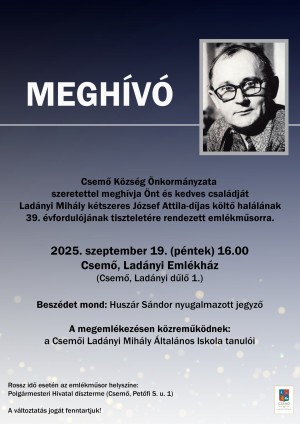 Meghívó Csemő plakát