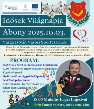Idősek világnapja Abony plakát