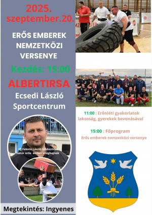 Erős Emberek Nemzetközi versenye Albertirsa plakát