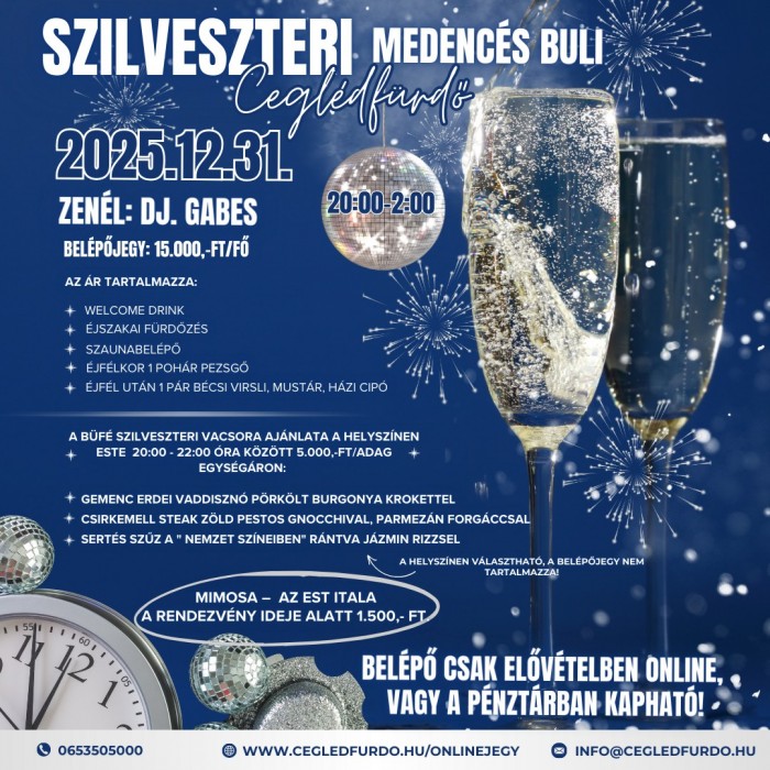 Szilveszter a Ceglédfürdőben