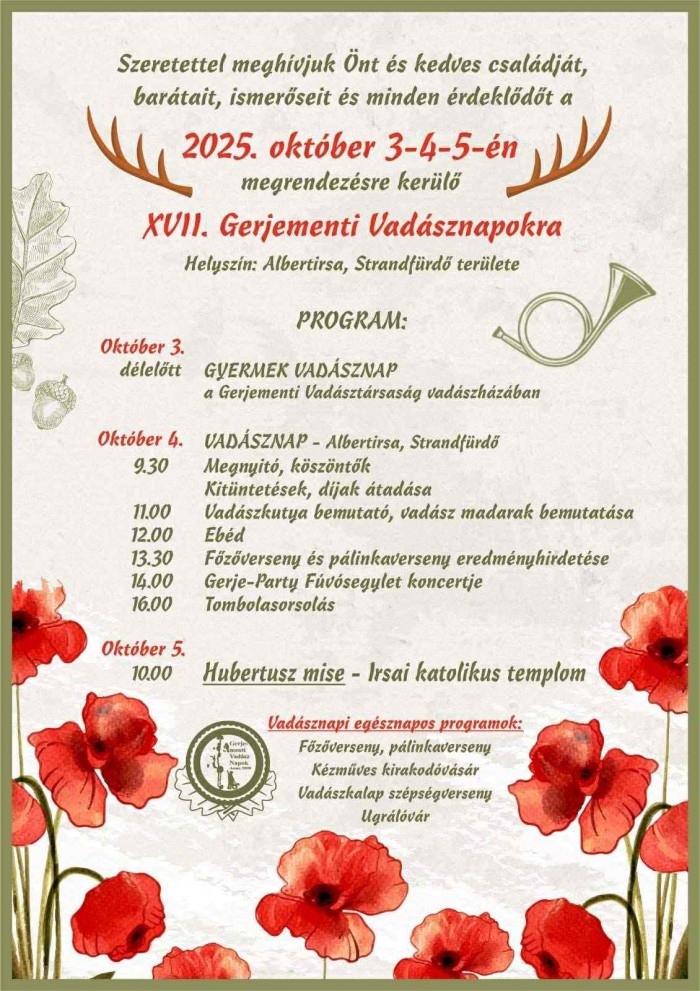 XVII. Gerje-menti Vadásznapok