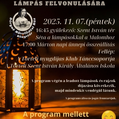Márton-napi lámpás felvonulás Törtel