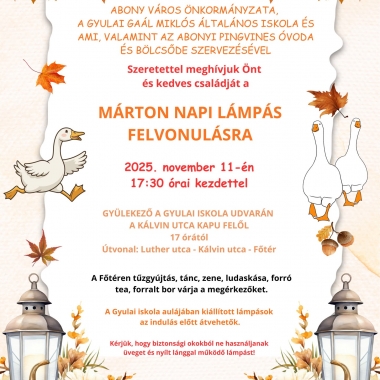 Márton-napi lámpás felvonulás Abony