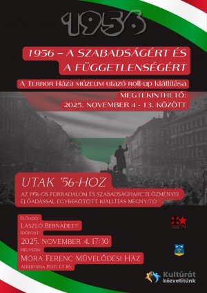 1956 – A szabadságért és a függetlenségért Albertirsa plakát