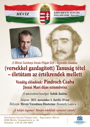 Pindroch Csaba előadása Hévíz plakát