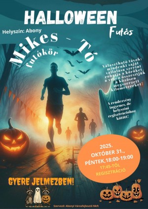 Halloween futás Abony plakát