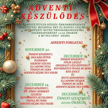 Adventi Készülődés – Kőröstetétlen Kőröstetétlen
