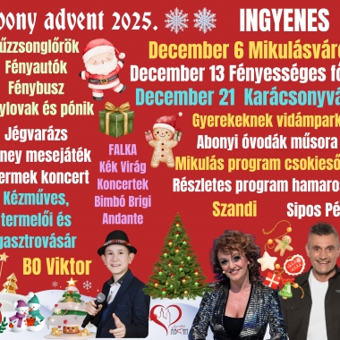 Abony advent 2025 Abony