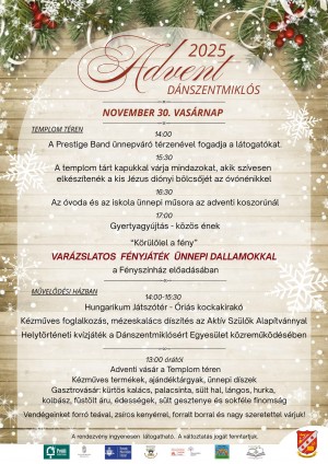 Advent Dánszentmiklós Dánszentmiklós plakát