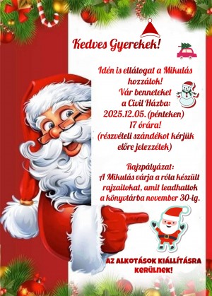 Érkezik a Mikulás Kőröstetétlen plakát