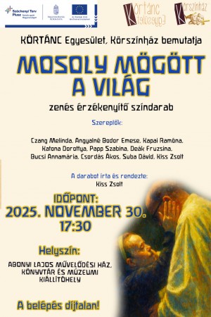 Mosoly mögött a világ Abony plakát