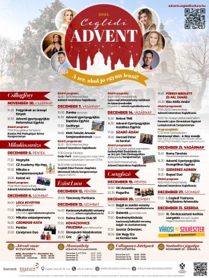 Ceglédi Advent 2025 Cegléd plakát