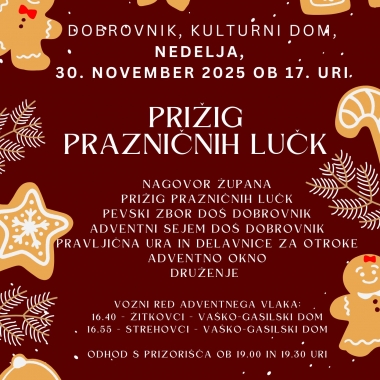 Prižig prazničnih luči Dobrovnik Lendava