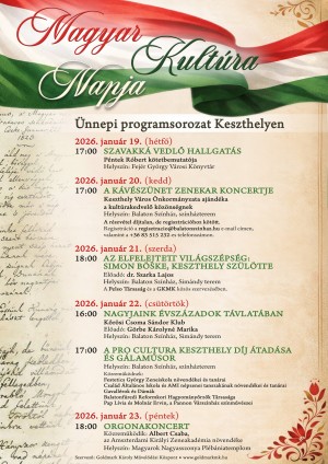 Magyar Kultúra Napja - Keszthely Hévíz plakát