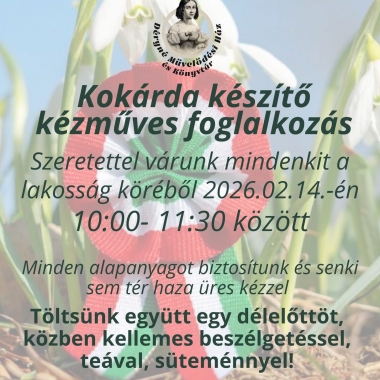 Kézműves foglalkozás Törtel