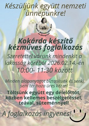 Kézműves foglalkozás Törtel plakát