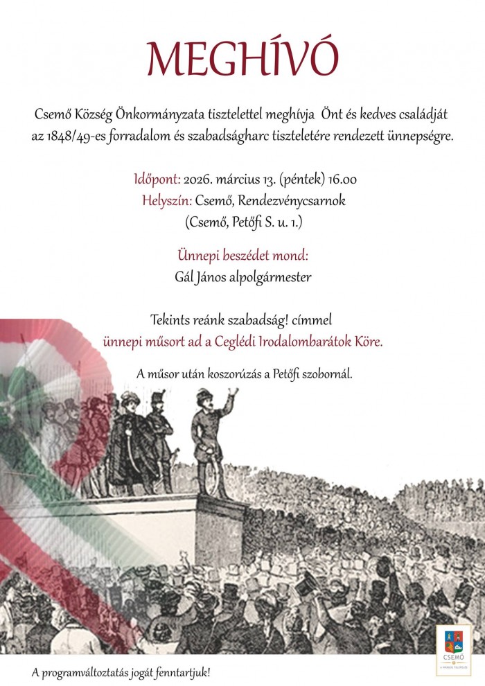 MEGHÍVÓ – Március 15.