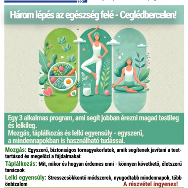 Három lépés az egészség felé Ceglédbercel