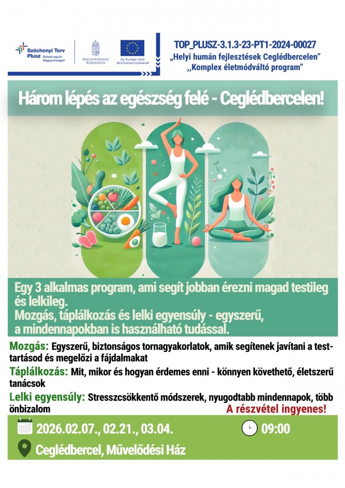 Három lépés az egészség felé
