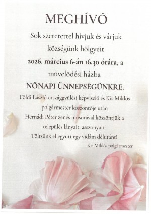 Községi Nőnap Nyársapát plakát